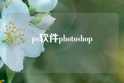 ps软件photoshop