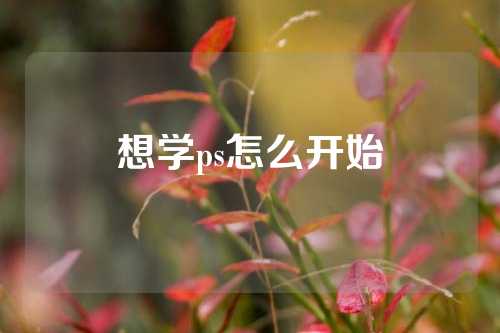 想学ps怎么开始