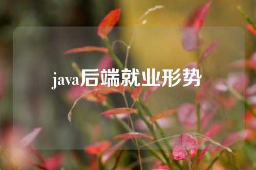 java后端就业形势