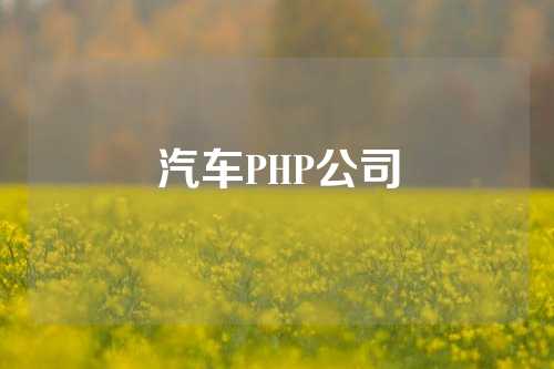 汽车PHP公司