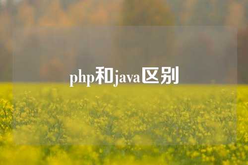 php和java区别