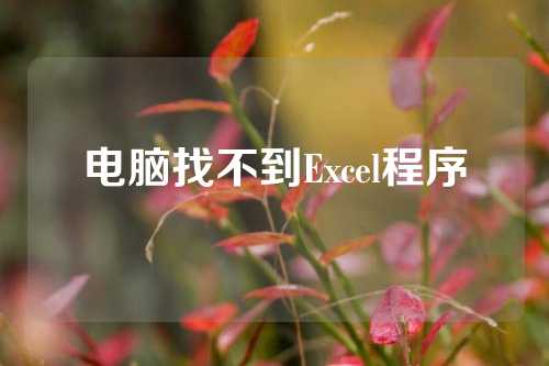 电脑找不到Excel程序