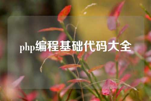 php编程基础代码大全