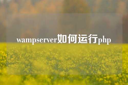 wampserver如何运行php