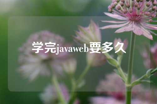 学完javaweb要多久