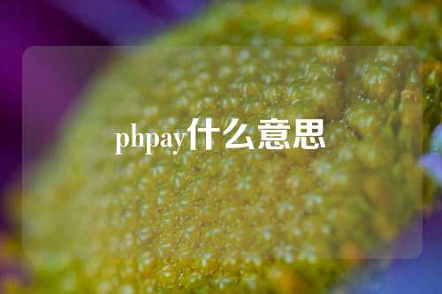 phpay什么意思