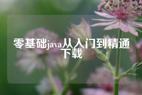 零基础java从入门到精通下载