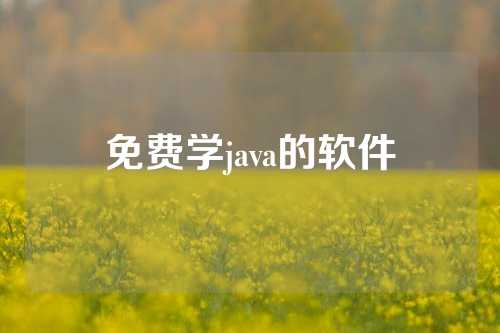 免费学java的软件