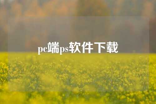 pc端ps软件下载