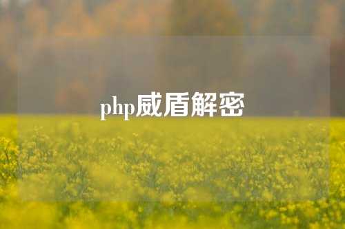 php威盾解密