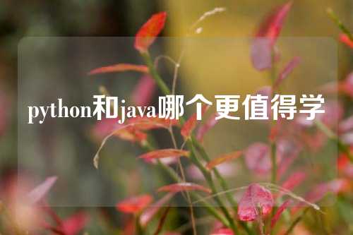 python和java哪个更值得学