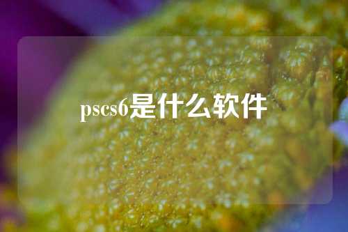 pscs6是什么软件