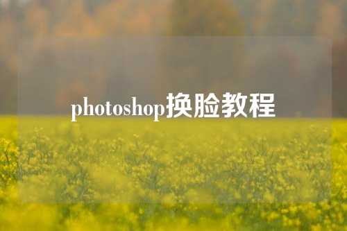 photoshop换脸教程