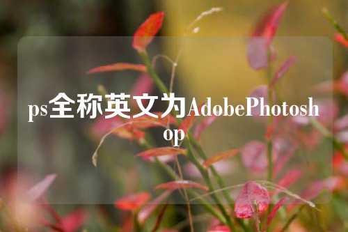 ps全称英文为AdobePhotoshop