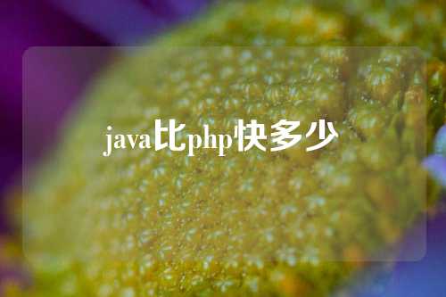 java比php快多少