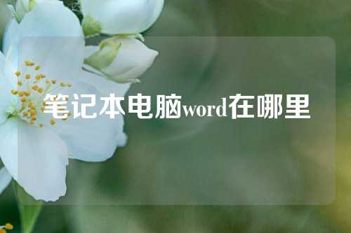 笔记本电脑word在哪里