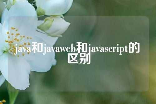 java和javaweb和javascript的区别