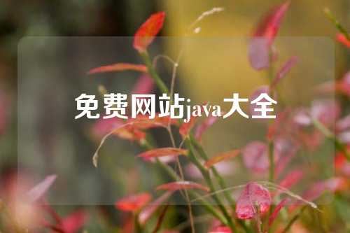 免费网站java大全