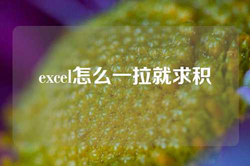 excel怎么一拉就求积