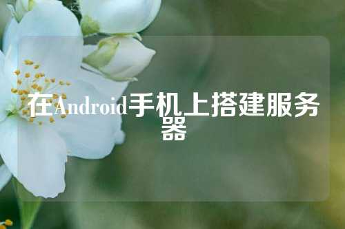 在Android手机上搭建服务器