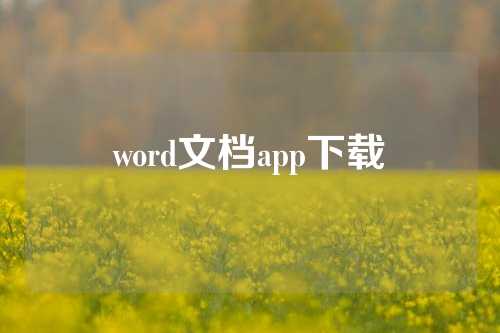 word文档app下载