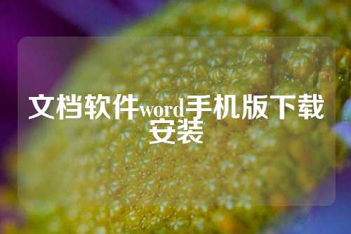 文档软件word手机版下载安装