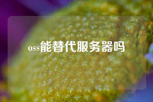 oss能替代服务器吗