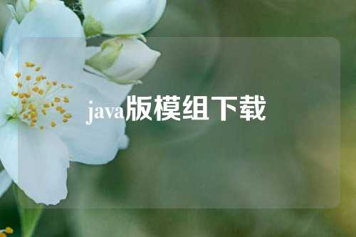 java版模组下载