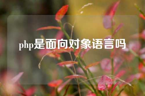 php是面向对象语言吗