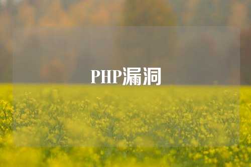 PHP漏洞