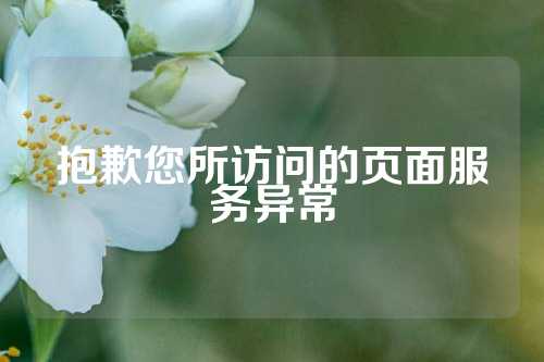 抱歉您所访问的页面服务异常