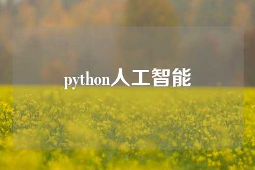 python人工智能