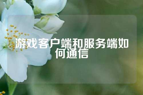 游戏客户端和服务端如何通信