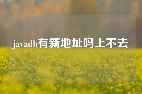 javadb有新地址吗上不去