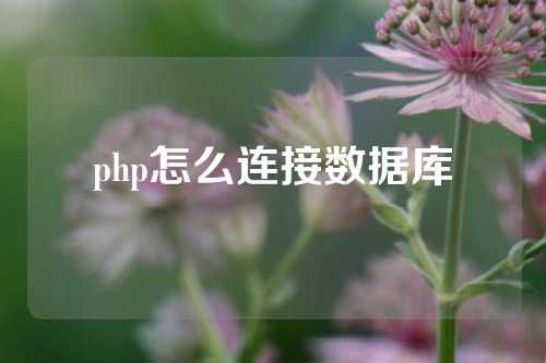 php怎么连接数据库