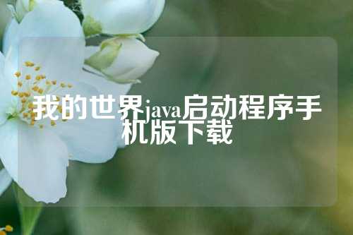 我的世界java启动程序手机版下载