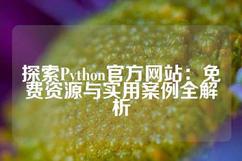 探索Python官方网站：免费资源与实用案例全解析