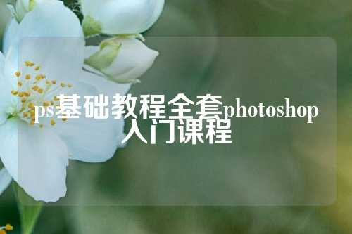 ps基础教程全套photoshop入门课程