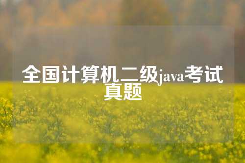 全国计算机二级java考试真题