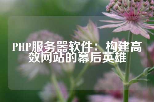 PHP服务器软件：构建高效网站的幕后英雄