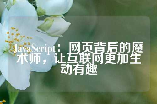 JavaScript：网页背后的魔术师，让互联网更加生动有趣