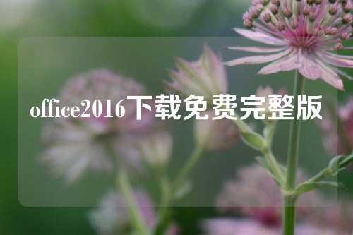 office2016下载免费完整版