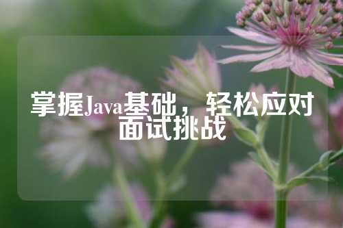 掌握Java基础，轻松应对面试挑战