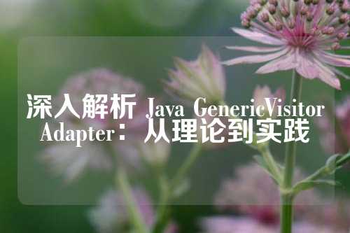 深入解析 Java GenericVisitorAdapter：从理论到实践