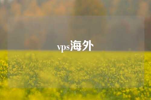 vps海外