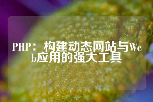 PHP：构建动态网站与Web应用的强大工具