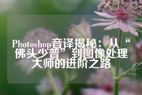 Photoshop音译揭秘：从“佛头少普”到图像处理大师的进阶之路