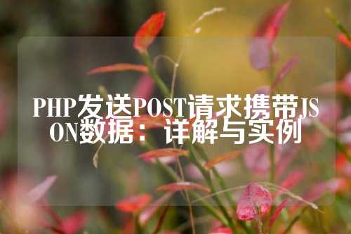 PHP发送POST请求携带JSON数据：详解与实例