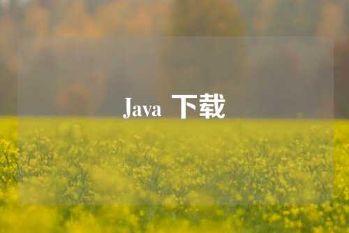 Java 下载