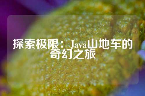 探索极限：Java山地车的奇幻之旅